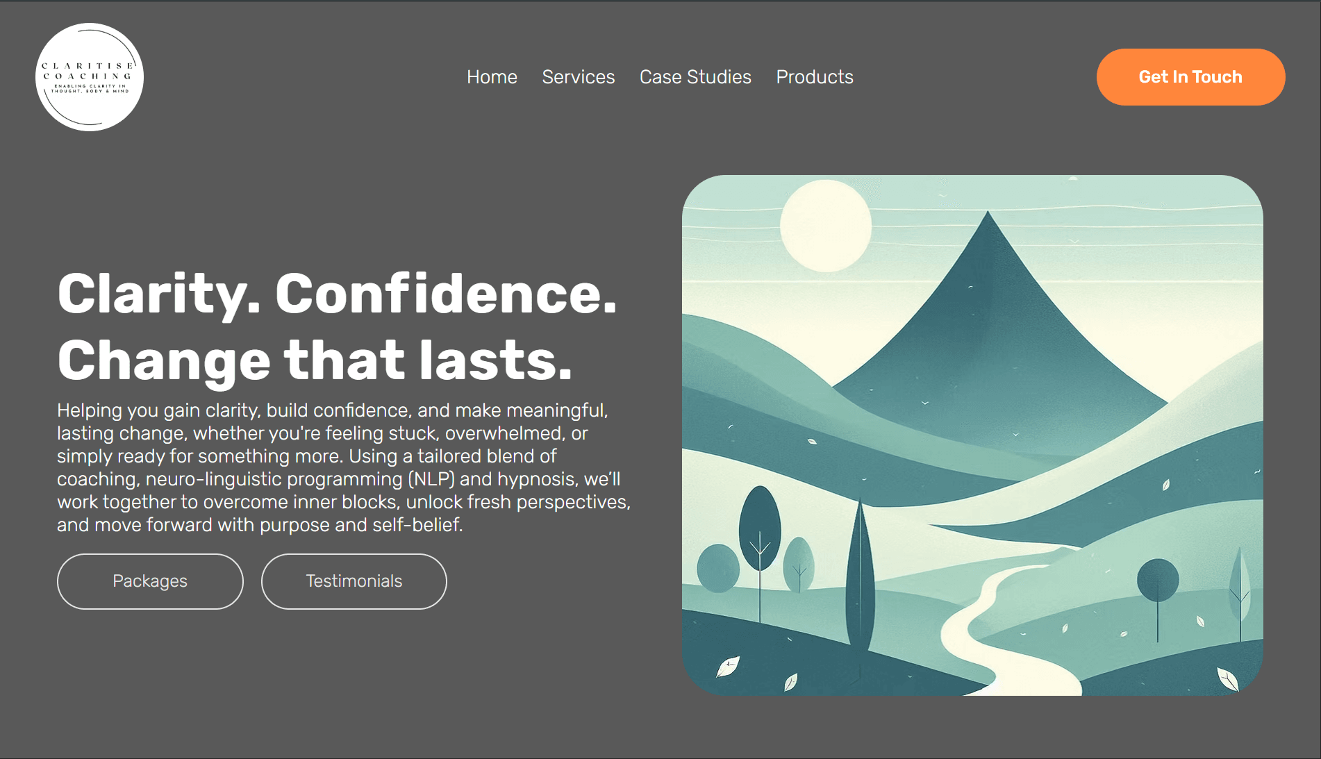 Claritise website screenshot